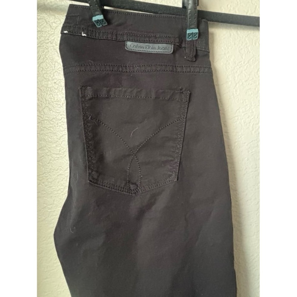 Calvin Klein Sz 6 black jeans‎ skinny crop - Picture 5 of 9